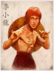 Bruce Lee by Matthew Rabalais Ltd Edition x/30 Poster Print MINT Art