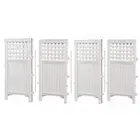 Suncast 4 Panel Screen Enclosure Steel Resin Reversible Panel Outdoor TRE, White