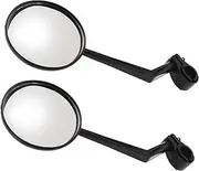 Kisangel 2Pcs Convex Bike Mirrors Rear View Mirror for Adult Bikes Scooters Easy Installation Enhanced Functional Design for Safe Commuting