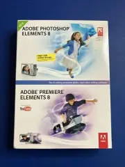 Adobe Photoshop Elements 8 & Adobe Premier Elements 8. CIB. NEW & SEALED.