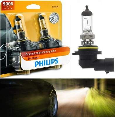 Philips Standard 9006 HB4 55W Two Bulbs Head Light Replacement Stock Low Beam OE