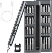 AMIR 62 In 1 Automatic Screwdriver, Mini Electric Precision Screwdriver Set, Power Small Cordless Torque Repair Tools With 48 Magnetic Bits, Led Light, USB Charge, Fix Phone Laptop Toys Watch Camera