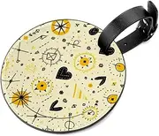 [YTYVAGT] Luggage Tags for Suitcases,Luggage Tag,Bag Tags for Luggage,2-Pc,Abstract Art Geometric Pattern