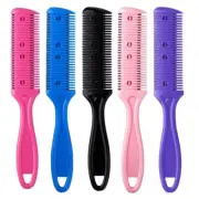5 Pack Razor Comb Hair Cutter Double Edge with Razors Slim Haircuts Tool