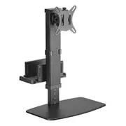 Brateck Vertical Lift Monitor Stand With Thin Client CPU Mount