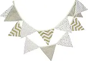 Party Decorations 3.2M Vintage Floral Fabric Bunting 12 Pennant Flags Wedding Party Decor Banner Home Baby Shower Carnival Garland (Color : NO270)
