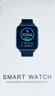 Mology P32 Black 1.69" Touch Screen IP68 Waterproof Heart Rate Smart Watch NEW
