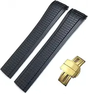 [BANDKIT] For Patek 5164A 5167A AQUANAUT Philippe Series Butterfly Buckle Silicone Watch Strap 21mm Colorful Fluorous Rubber Watch Band