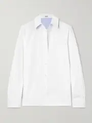 [LOEWE] LOEWE - Embroidered Cotton-twill Shirt - White - FR 42 FR 42 White