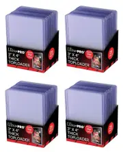 100 x Ultra Pro Clear Thick 55pt TOPLOADER Rigid Card Protector TOP LOADERS 3x4