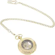 [LIFKOME] Men's Steampunk Pocket Watch Necklace Vintage Chain Lightweight Design for Dad