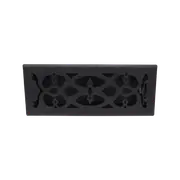Accord 10 x 30cm Matte Black Victorian Floor Register
