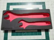 Snap-on Tools RED FOAM ORGANIZER for 8" & 12" Adjustable Wrenches Snap On