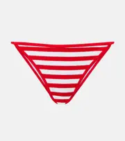 [Jade Swim] Jade Swim Bare Minimum striped terry bikini bottoms AU 16 red