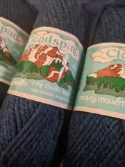 MARY MAXIM CLOUDSPUN YARN..#152 MED. BLUE...(3) SKEINS... VINTAGE