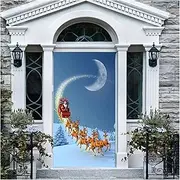 Door Stickers Merry Christmas Door Stickers Tree Mural Decal Xmas Happy Holiday Home Bedroom Decor Festival Party Wallpaper Poster(L,95x215cm)
