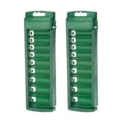2pcs Socket Organizer 3/8" Drive 9 Slots Portable Deep Socket Clip Rail Holder