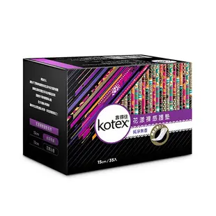 KOTEX 靠得住 溫柔宣言草本抑菌衛生棉 加贈花漾裸感護墊-23cm(15片*6包)+護墊35片1盒 現貨 蝦皮直送