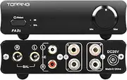 Topping PA3S MA12070*2 Class D Fully Balanced/Single Ended Input AMP 80W*2 RCA TRS Power Amplifier (Black)