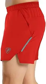 [FDX] Men’s Running Shorts - Active Dry Lightweight Gym Shorts, Breathable Quick Dry Workout Shorts for Bodybuilding Fitness, Training, Running, Jogging, with 2 Zip Pockets