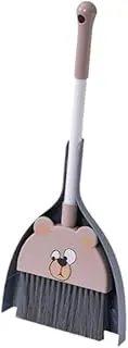 Abbraccia Kids Cleaning Set with Mini Broom and Dustpan for Role Play, Cartoon Bear