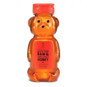 Nate's 100% Pure, Raw & Unfiltered Honey - Award-Winning Taste, 12oz. Honey Bear