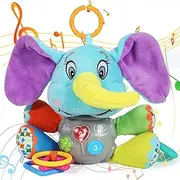 Baby Newborn Toddler Boys Girls Toy Gifts 0-12 Months Multifunctional Luminous Plush Elephant Music Toy Gifts Toy for 1-2 Years Old Girls Boys