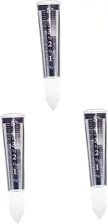 3pcs Stake Rainmeter Rain Measuring Gauge Rain Holder Farming Rain Gauge Weather Station for Home Lawn Rain Gauge Round Shaped Rain Measuring Tube Large Rain Gauge Rain Meter