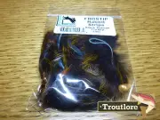 BLACK & ORANGE FROSTIP RABBIT STRIPS HARELINE DUBBIN NEW FLY TYING MATERIALS
