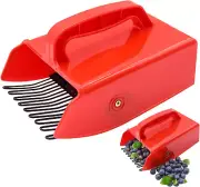 Berry Picker, 1/2/4 Pack Berry Pickers and Rakes with Metallic Comb and Ergonomi