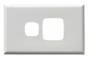 8x HPM EXCEL SINGLE POWERPOINT COVER PLATES Horizontal Clip On, White*Aust Brand