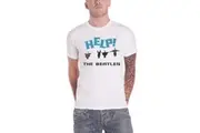The Beatles Unisex Adult Help! Snow T-Shirt (White) - UTRO1724