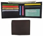 New Slim Thin Nylon Bifold Credit Card ID Wallet with Leather Interior