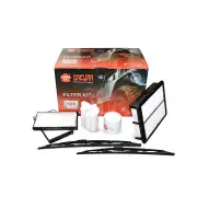 Sakura Front Wiper Blades & Filter Service Kit for Hyundai iload TQ 2.4L 2008-On