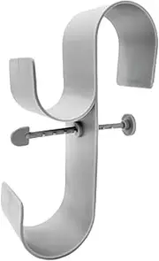 Poolside Pool Leaf Skimmer Net Holder Above Ground Pool Pole Hanger (Gray)