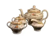 Spode Tradewinds, 1960's, Teapot Sugar Bowls (2ea) Creamer Set