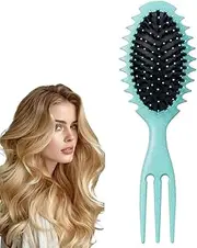 afeamo Curly Hair Brush, Curl Defining Brush, Curl Brush，2024 Newest Brush Less Pulling Styling Brush for Men and Women, Curl Define Styling Brush, Shaping & Defining Curls for Men Women(Green)