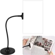 4X Magnifying Glass with Stand, 10"x6" Flexible Gooseneck Magnifying, Black