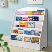 Keezi 5 Tiers Kids Bookshelf Magazine Shelf Organiser Bookcase