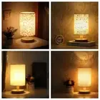 Modern Lampshades Wood Table Lamp Wooden Base Lightweight Bedside Lamp