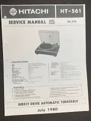 Hitachi HT-561 Service Manual Direct Drive Automatic Turntable Photocopy