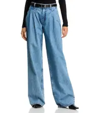 Helmut Lang High Rise Wide Leg Jeans in Archive Blue