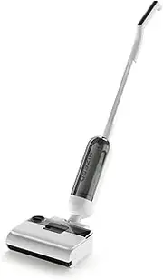 [HIZERO] F100 Bionic Hard Floor Cleaner White, Sweeps & Mops at the same time, Uses a high density Polymer Roller to collect waste into separate compartments. Cordless with 80min run time.