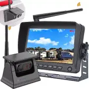 Solar Wireless Magnetic Backup Camera System for Car RV Truck Trailer 5th Wheel