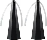 Portable USB Fly Fans for Table with Holographic Blades Scare Off Flies Wasps Bees Outdoor Picnic Fan for Restaurant Home 2 PCS