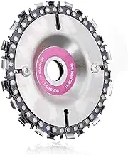 Yakamoz Carving Disc, 4 Inch Angle Grinder Disc Chain Plate 22 Tooth Wood Chainsaw Cutter Woodworking Tool for 100/115 mm Angle Grinder 5/8 Inch Center Hole
