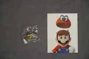 Nintendo Switch Super Mario Odyssey Pin & Cappy Sticker Decal Promo Items NEW