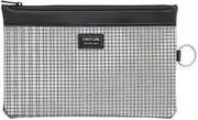 LIHITLAB Mesh Pouch, 9.5 x 6.2 inches, Charcoal (F244-Charcoal)