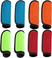 [Kcnoss] 8 Pcs Luggage Handle Wrap Soft Comfortable Luggage Handle Sleeve Travel Suitcase Accessory with Padded Grip Colorful Luggage Identifier Tag for Easy Travel and Identification (4 Color)