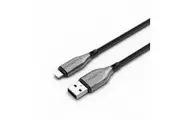 Cygnett Armoured USB-A to 8-Pin Charging Data Cable 50cm For iPhone 14 Black